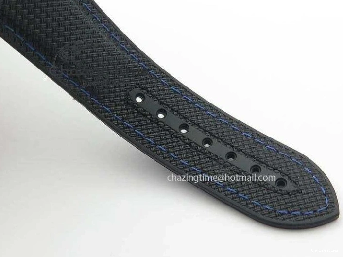 0428 Unique Planet Ocean 45mm Real Ceramic Blue BP-Maker Best Edition Black Dial On Nylon Rubber Strap A 8184